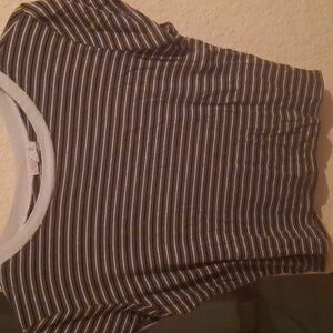 A striped crop tee